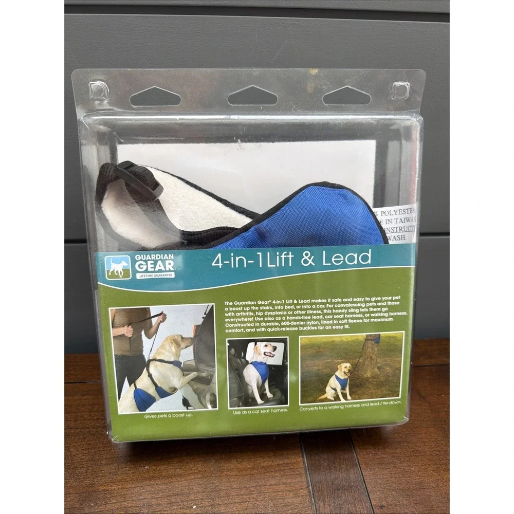 Guardian Gear Dog Harness Lift Lead 4-in-1 Medium Blue Elderly Assist Nylon